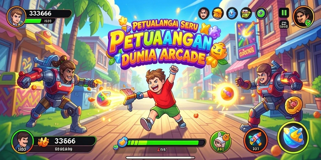 Tampilan gameplay seru dalam 333666 dengan berbagai tantangan.