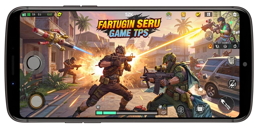Tampilan gameplay 5ZK yang menegangkan dan seru.