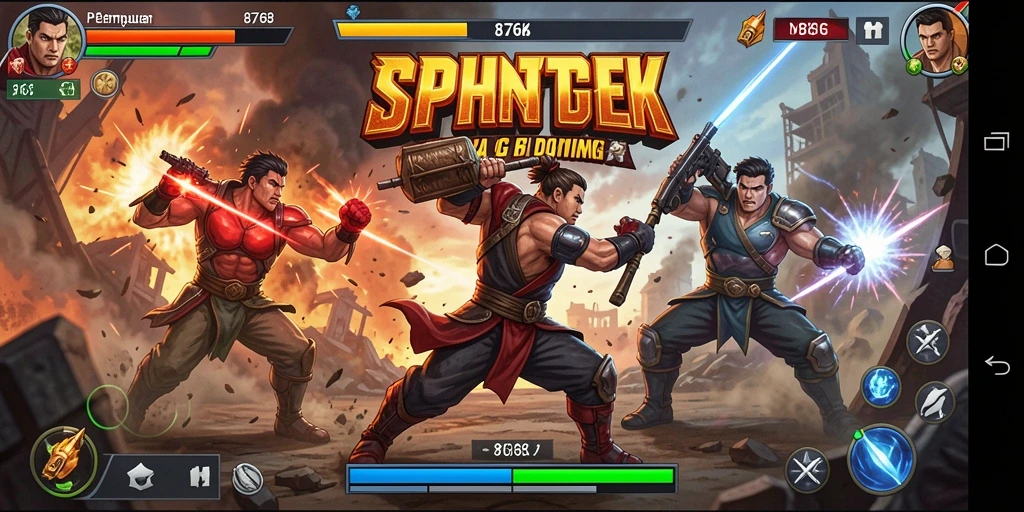 Screenshot dari gameplay 8768 yang mendebarkan dan penuh aksi.