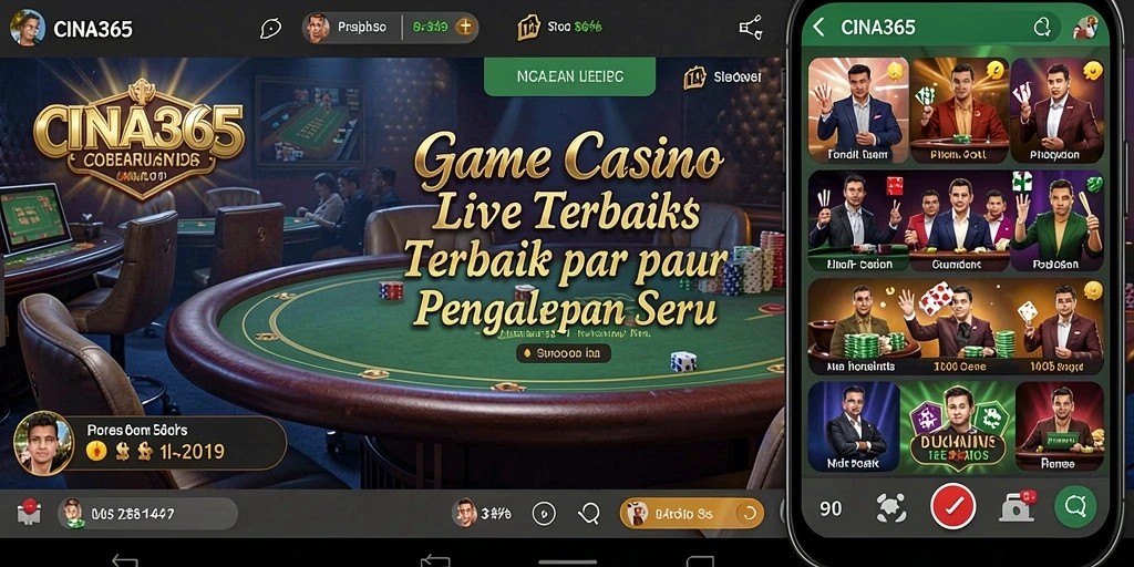 Tampilan gameplay Live Casino yang mendebarkan dan interaktif.