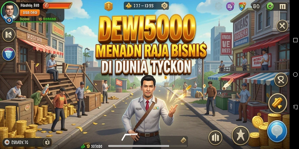 Screenshot DEWI5000 menampilkan suasana gameplay Tycoon yang seru.