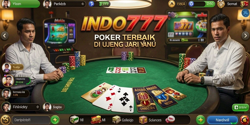 Tampilan gameplay INDO777 yang mendebarkan dalam permainan Poker.