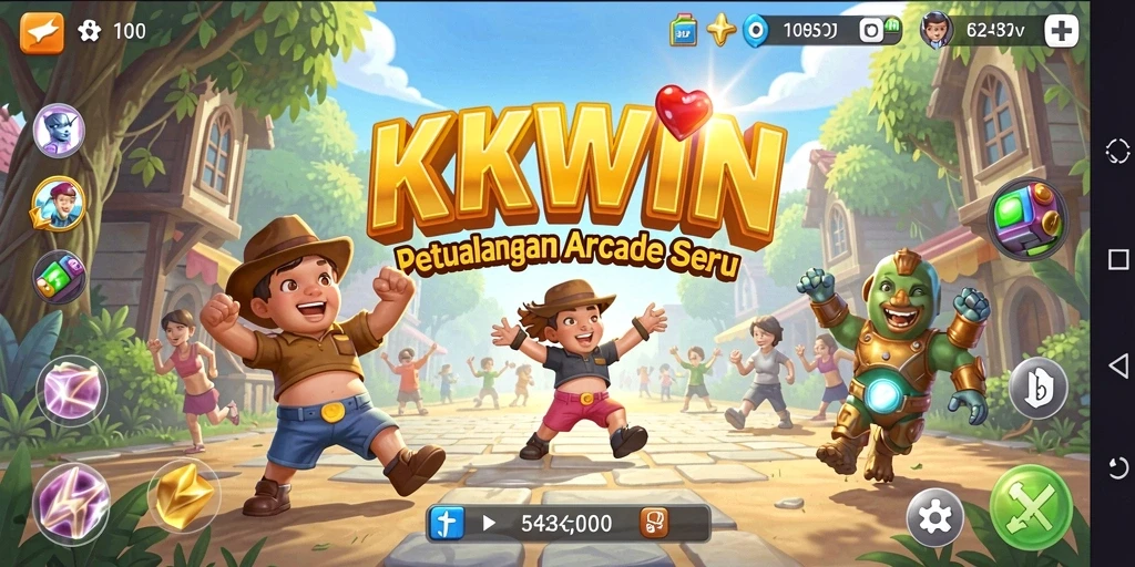Screenshot KKWIN menampilkan aksi kencang dengan gameplay Arcade yang seru.