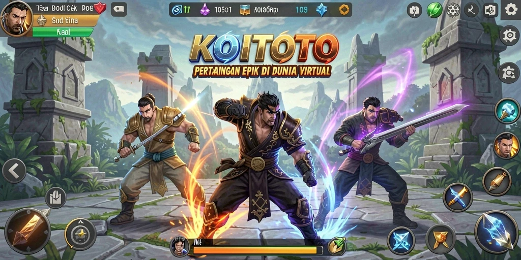 Screenshot menampilkan intensitas pertarungan di KOITOTO.