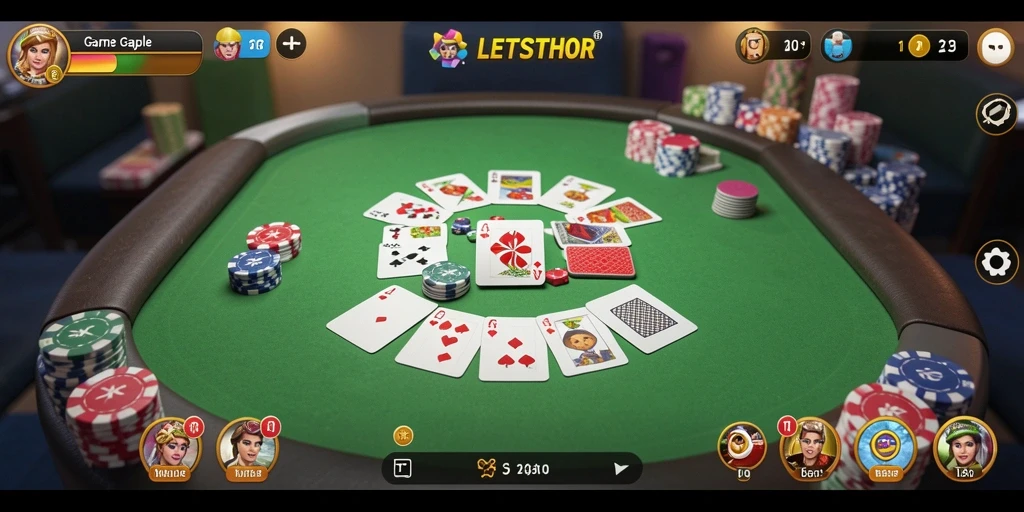 Tampilan gameplay LETSTHOR yang menarik dalam permainan Gaple.