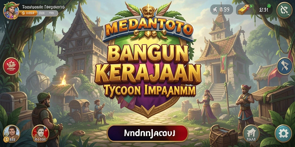 Screenshot gameplay <strong>MEDANTOTO</strong> yang menunjukkan proses membangun kerajaan Tycoon.