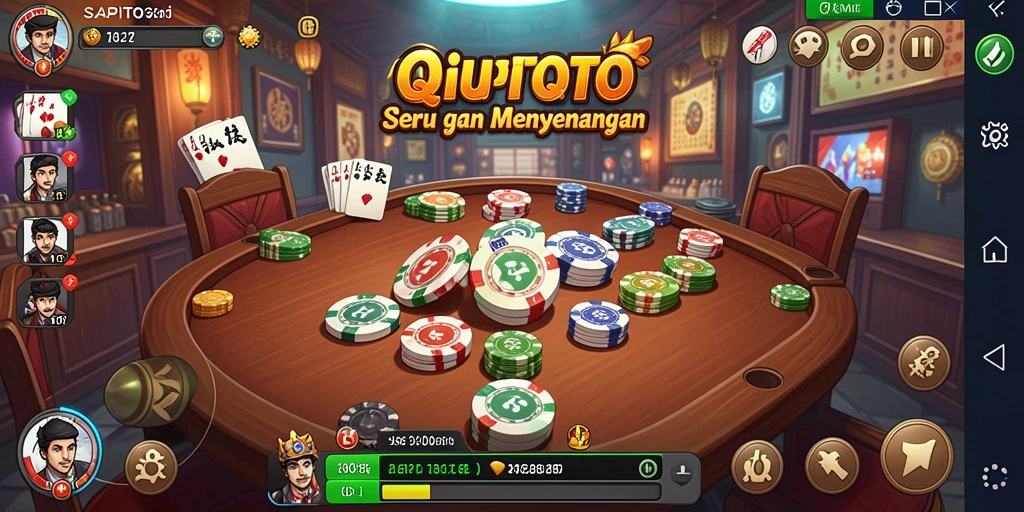 Tampilan gameplay seru di SAPITOTO, penuh aksi QiuQiu.