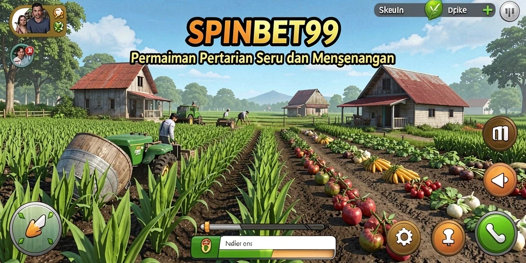 Tampilan menarik dari gameplay SPINBET99 yang berkaitan dengan pertanian.